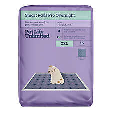 Pet Life Unlimited? XXL Smart Pads Pro Overnight, Enzymatic Odor Eliminating Formula, Fresh Clover S