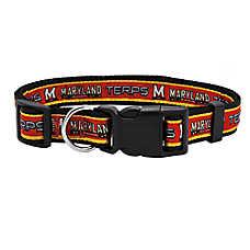 Pets First NCAA Maryland Satin Dog Collar