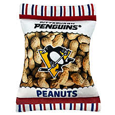 Pets First Pittsburgh Penguins Plush Peanut Bag Dog Toy