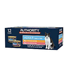 Authority Cat - Adult, Wet Food, Everyday Health, Pate, Chicken, Salmon, Variety Pack, 12 CT, 36 OZ