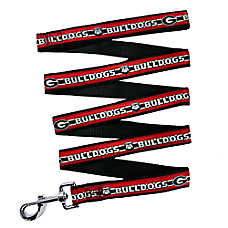 Pets First NCAA Georgia Satin Dog Leash