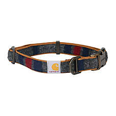 Carhartt? Adjustable Blanket Stripe Dog Collar with Reflective Stitching