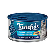 Blue Buffalo Tastefuls Senior Wet Cat Food Pate  - Natural, Chicken,3 Oz