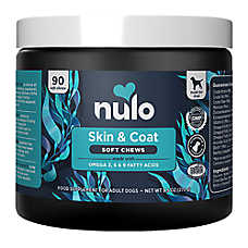 Nulo Dog Skin & Coat Supplement with Omega-9 Fatty Acids, Soft Chews, 90 ct