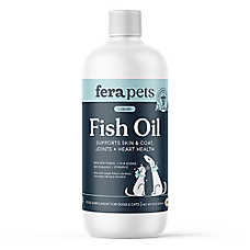 Fera Pets Dog & Cat Liquid Fish Oil - Supports Skin, Joints, Heart Health, 16 fl oz