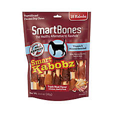 SmartBones? Smart Kabobz Dog Treat - Triple Meat Flavor