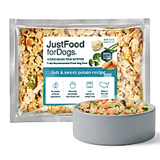 JustFoodForDogs All Life Stages Frozen Dog Food - Fish & Sweet Potato, Grain Free