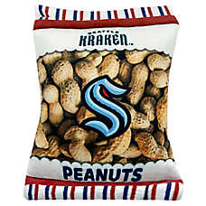 Pets First Seattle Krakens Plush Peanut Bag Dog Toy