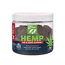 Only Natural Pet? Dog Hip & Joint Supplement with Hemp, Glucosamine & MSM, Soft Chews, 60 Count