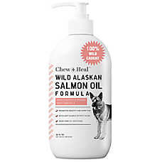 Chew + Heal Dog Wild Alaskan Omega Salmon Oil Formula Skin & Coat Liquid Supplement, 32-fl oz