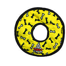 TUFFY? No Stuff Ultimate Ring Yellow Bone Dog Toy