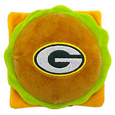 Pets First Green Bay Packers Plush Hamburger Dog Toy