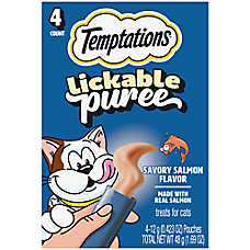 Temptations&trade; Creamy Pur��e Lickable Adult Cat Treats - Salmon