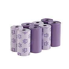 Top Paw? Dog Poop Bags - Extra Thick, Eucalyptus Scent, Purple - Paws & Solids - 60-240 Count