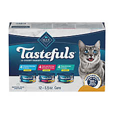 Blue Buffalo Tastefuls Wet Flaked Cat Food Variety Pack - 5.5oz, 12 ct, Natural