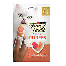 Fancy Feast? Savory Puree Naturals Lickable Adult Cat Wet Treats - Salmon & Tuna