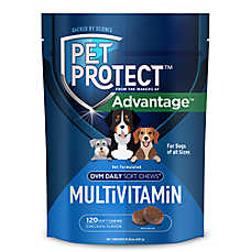Pet Protect Dog Daily Multivitamin Supplement, DVM Daily, Chicken Flavor Soft Chews, 120 ct