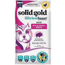 Solid Gold Nutrient Boost Wee Bit Toy & Small Breed Adult Dog Food - Bison
