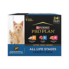 Purina Pro Plan Cat - All Life Stages, Pate, Variety Pack, 24 CT, 72 OZ